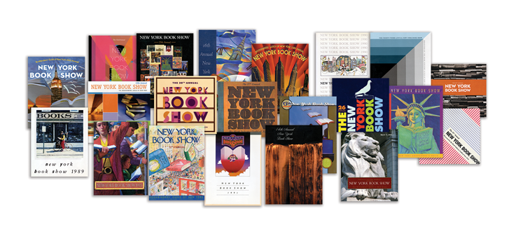 Collage of book covers from the New York Book Show.